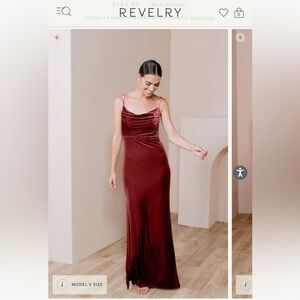 Revelry burgundy bridesmaid dress!